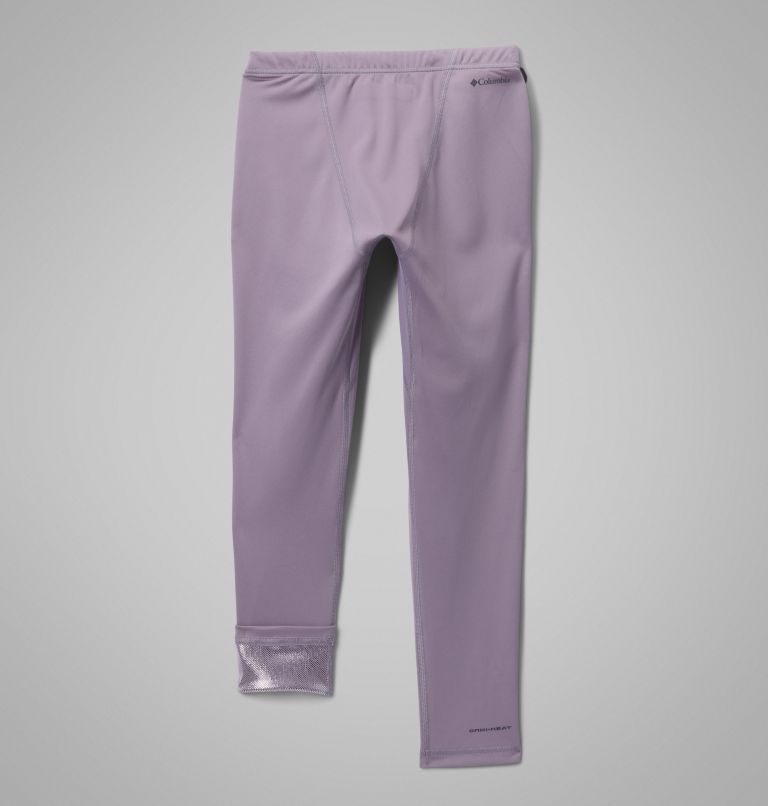 Kids' Omni-Heat Midweight Baselayer Tights, Color: Shale Purple, image 2