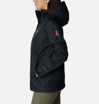 hot pink columbia rain jacket
