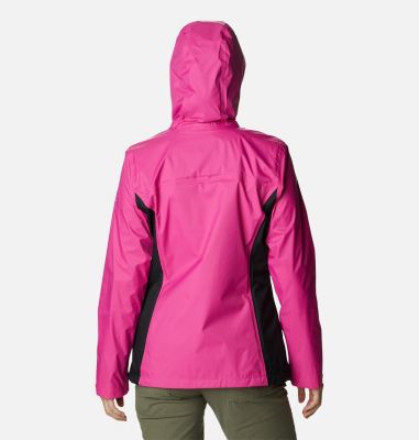 columbia tested tough in pink rain jacket