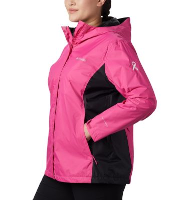 columbia tested tough in pink rain jacket