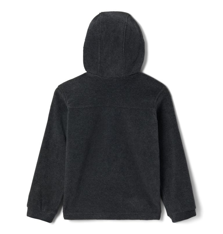 Boys' Steens Mountain II Fleece Hooded Jacket, Color: Charcoal Heather, image 2