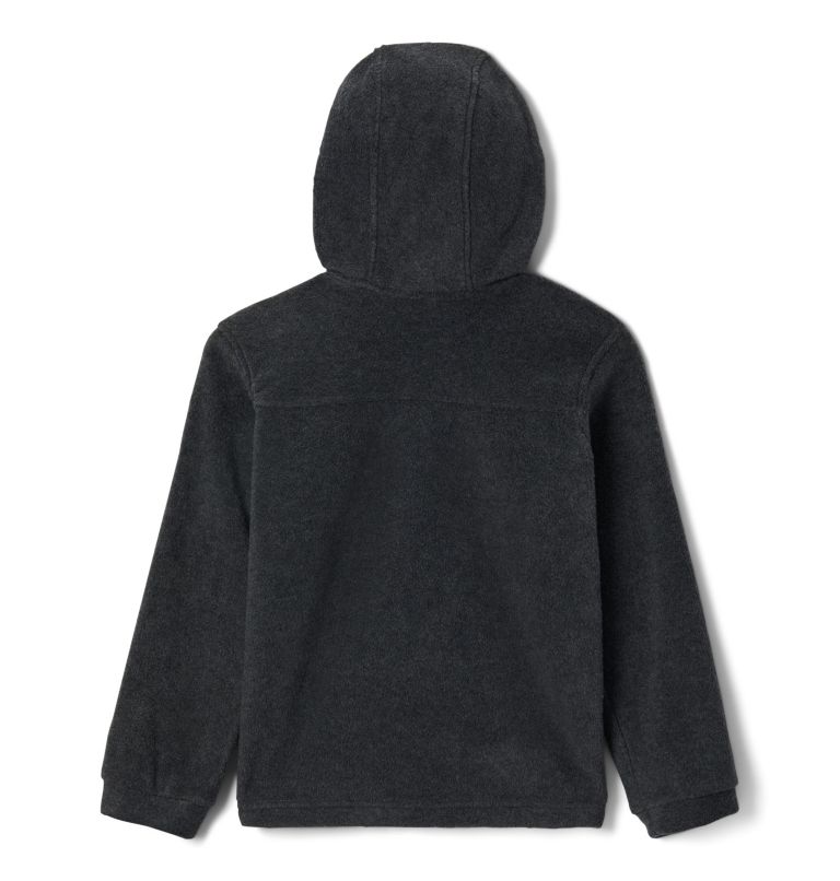 Boys’ Steens Mountain II Fleece Hooded Jacket, Color: Charcoal Heather, image 2
