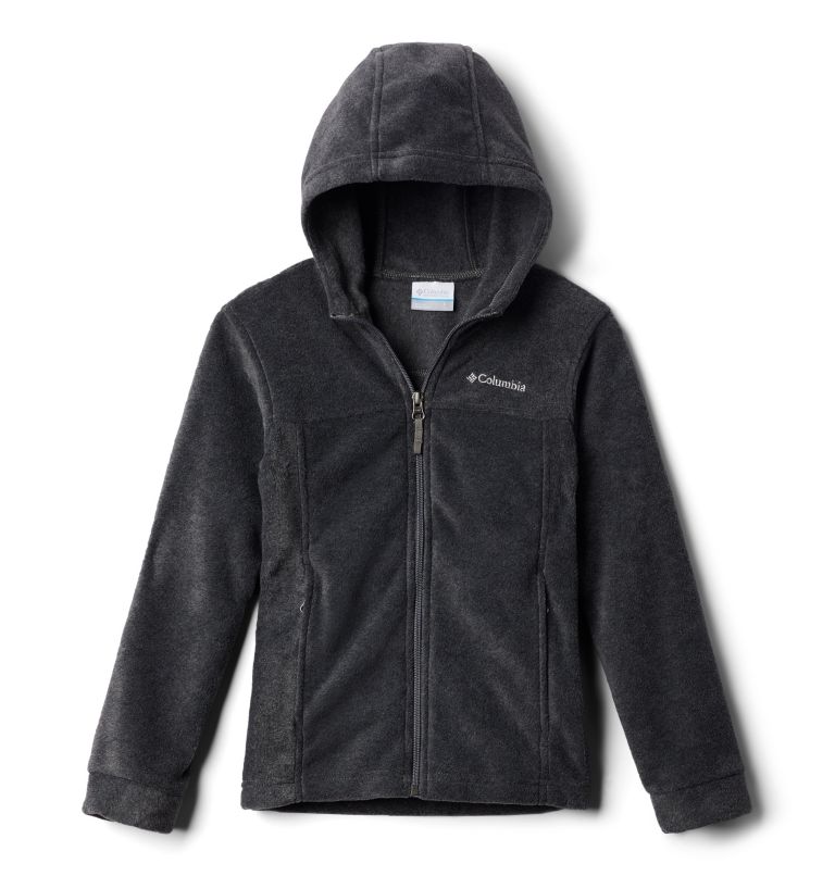 Boys' Steens Mountain II Fleece Hooded Jacket, Color: Charcoal Heather, image 1