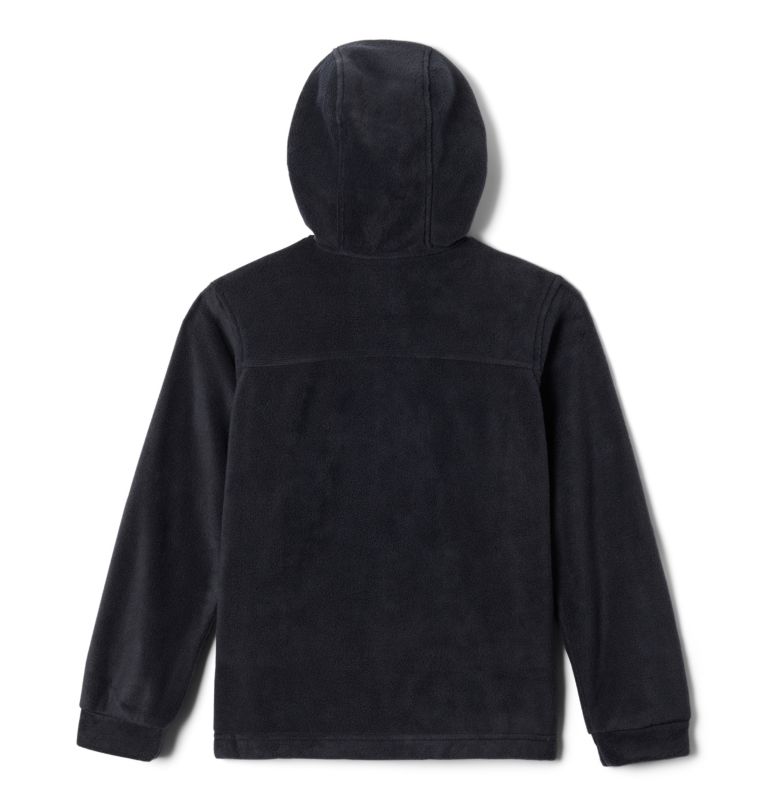 Boys’ Steens Mountain II Fleece Hooded Jacket, Color: Black, image 2
