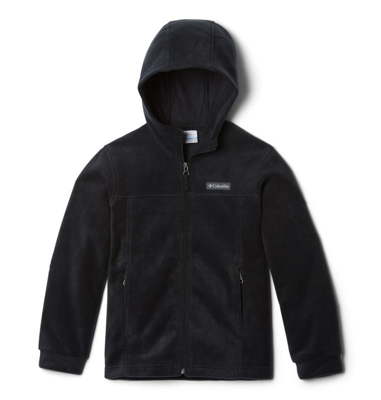 Boys' Steens Mountain II Fleece Hooded Jacket, Color: Black, image 1