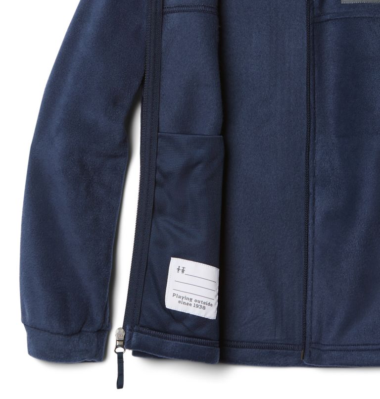 Boys' Steens Mountain II Fleece Hooded Jacket, Color: Collegiate Navy, image 3