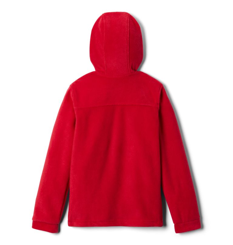 Boys’ Steens Mountain II Fleece Hooded Jacket, Color: Mountain Red, image 2