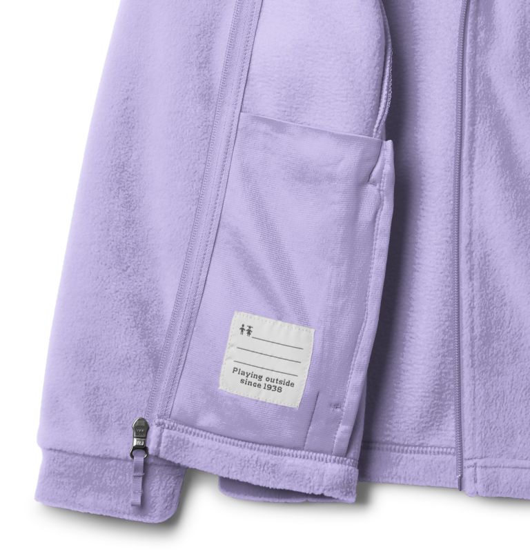 Girls' Benton Springs II Hooded Fleece Jacket, Color: Paisley Purple, image 2