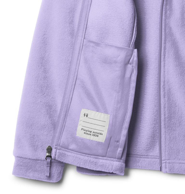 Girls’ Benton Springs II Hooded Fleece Jacket, Color: Paisley Purple, image 2