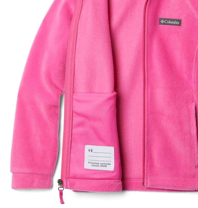 Girls’ Benton Springs II Hooded Fleece Jacket, Color: Pink Ice, image 2