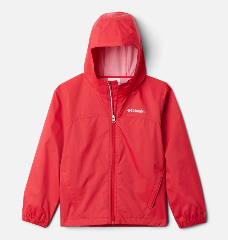 Rain jacket and windbreaker in red