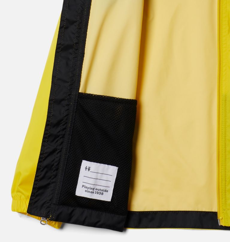 Boys’ Glennaker Rain Jacket, Color: Laser Lemon, Black, image 3