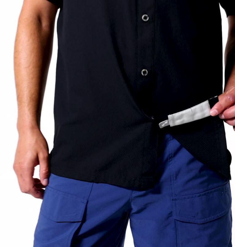 Men’s PFG Slack Tide Camp Shirt, Color: Black