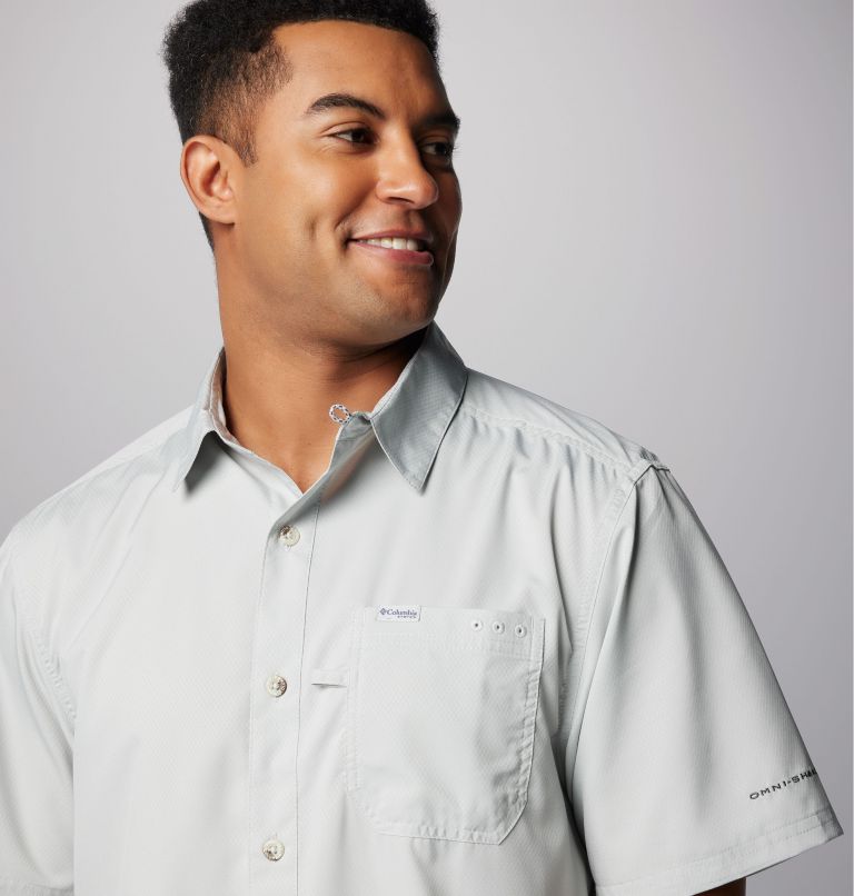 Men’s PFG Slack Tide Camp Shirt, Color: Cool Grey, image 4