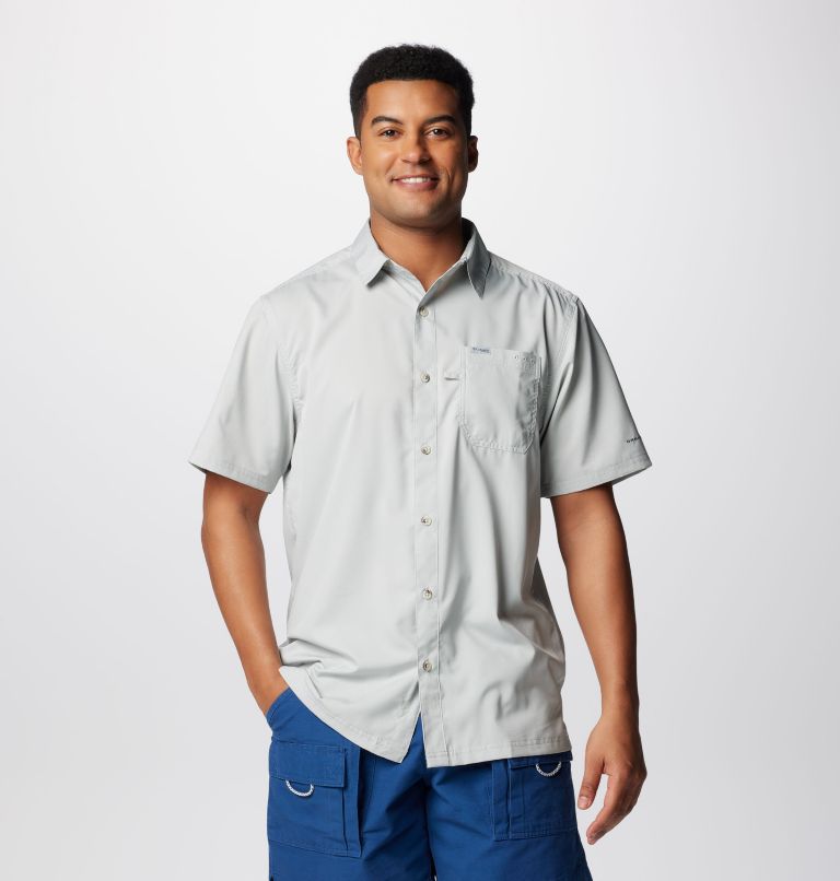 Men’s PFG Slack Tide Camp Shirt, Color: Cool Grey, image 1