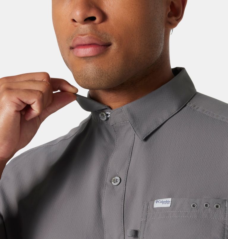 Men’s PFG Slack Tide Camp Shirt, Color: City Grey, image 5