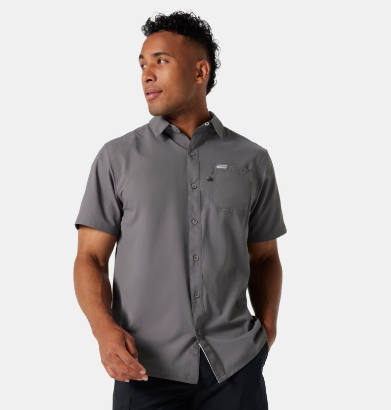 Men’s PFG Slack Tide Camp Shirt, Color: City Grey, image 8