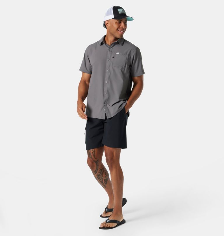 Men’s PFG Slack Tide Camp Shirt, Color: City Grey, image 10