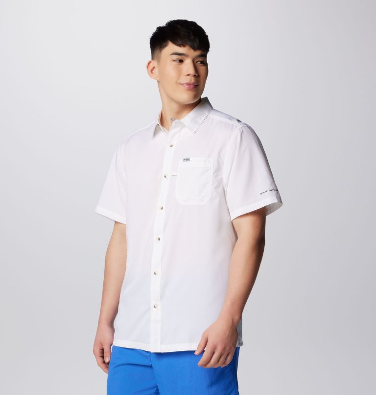 Men’s PFG Slack Tide Camp Shirt, Color: White, image 4