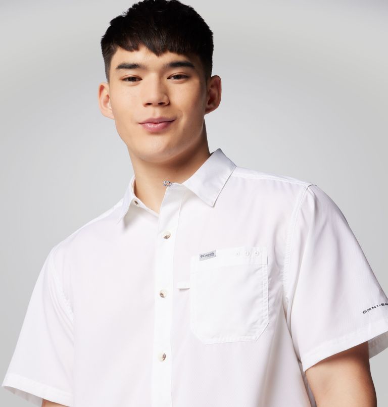 Men’s PFG Slack Tide Camp Shirt, Color: White, image 5