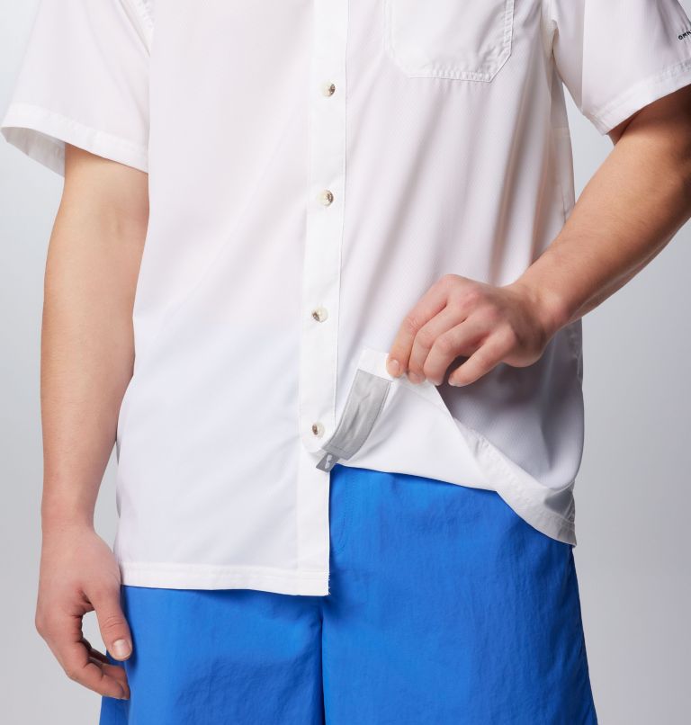 Men’s PFG Slack Tide Camp Shirt, Color: White, image 7