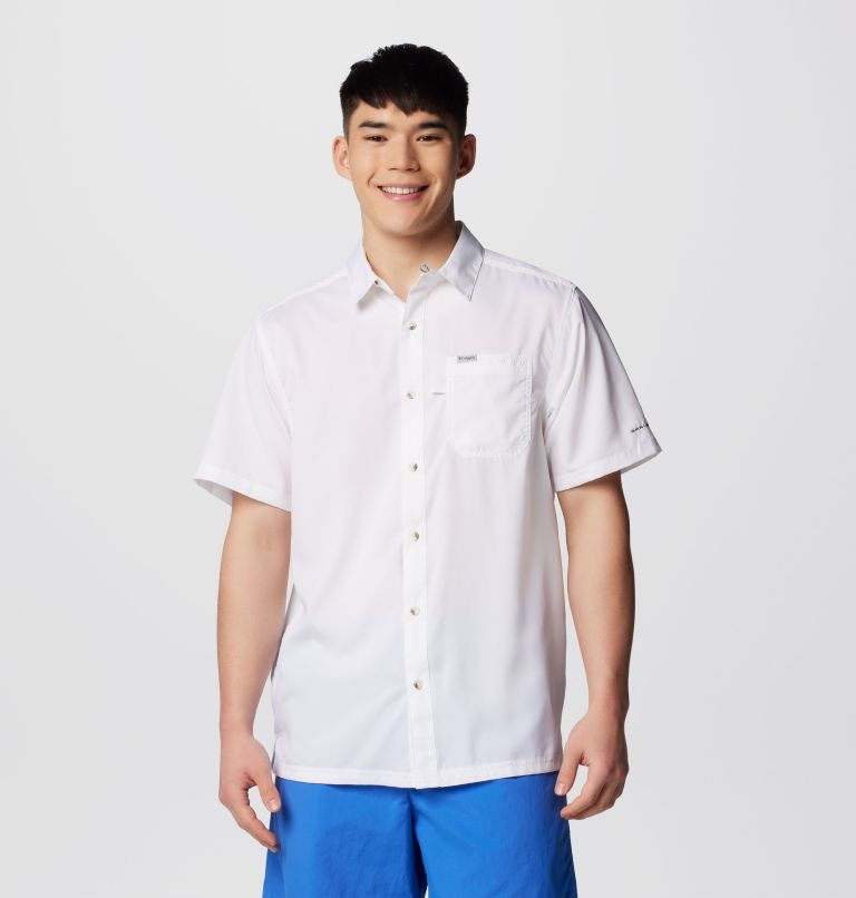 Men’s PFG Slack Tide Camp Shirt, Color: White, image 1