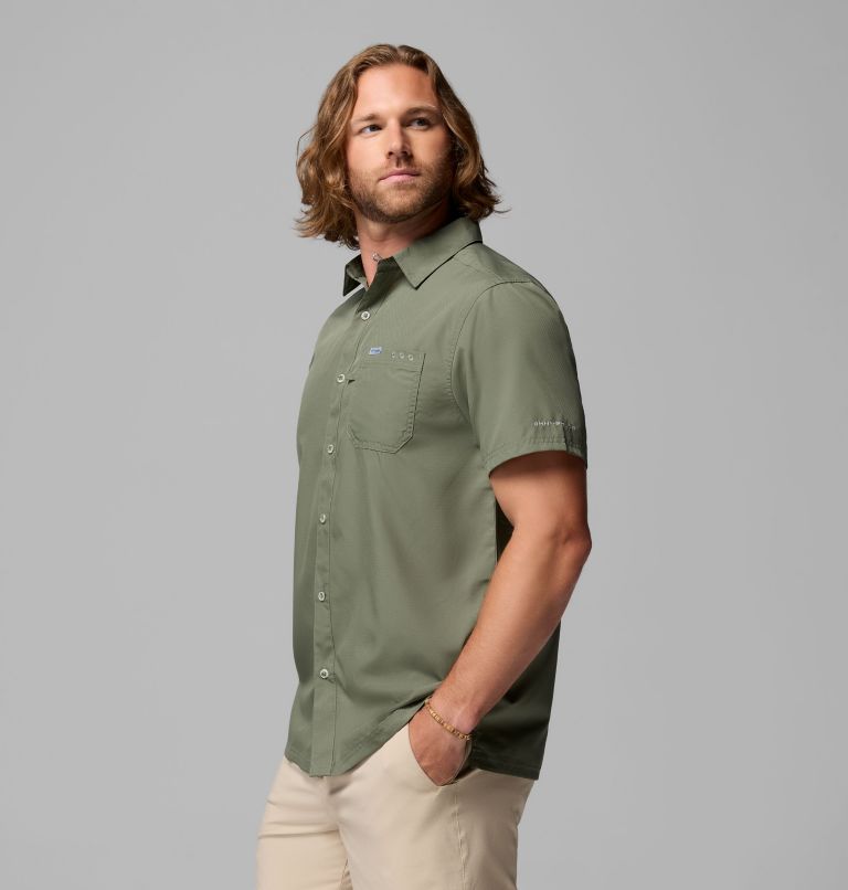 Men’s PFG Slack Tide Camp Shirt, Color: Cypress, image 4