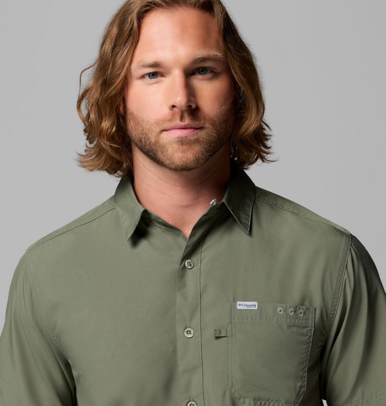 Men’s PFG Slack Tide Camp Shirt, Color: Cypress, image 5