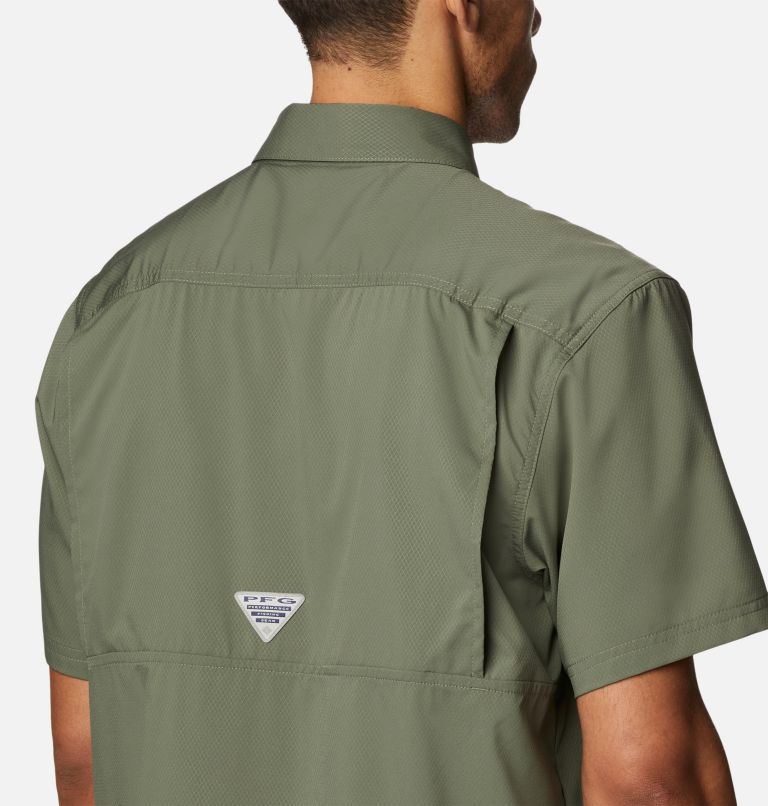 Thumbnail: Men's PFG Slack Tide Camp Shirt - Tall, Color: Cypress, image 5