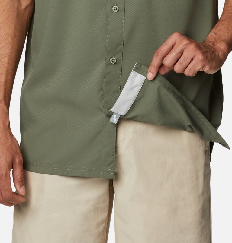 Thumbnail: Men's PFG Slack Tide Camp Shirt - Tall, Color: Cypress, image 6