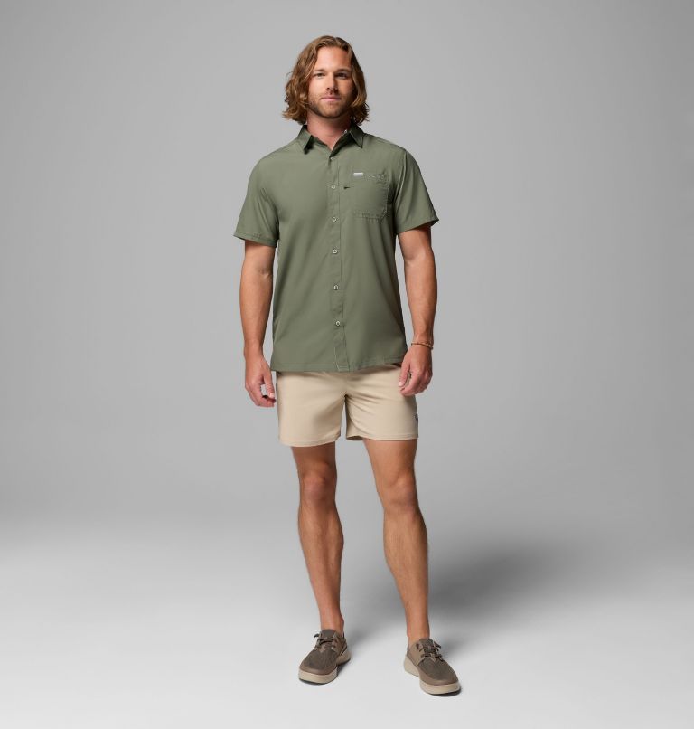 Men’s PFG Slack Tide Camp Shirt, Color: Cypress, image 2