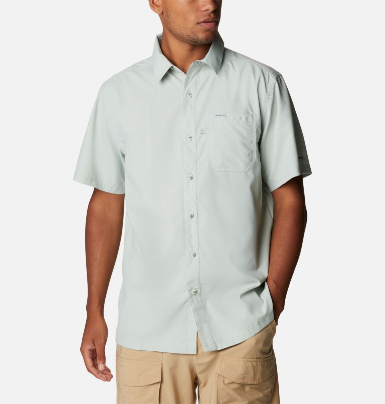 Men’s PFG Slack Tide Camp Shirt, Color: Cool Green