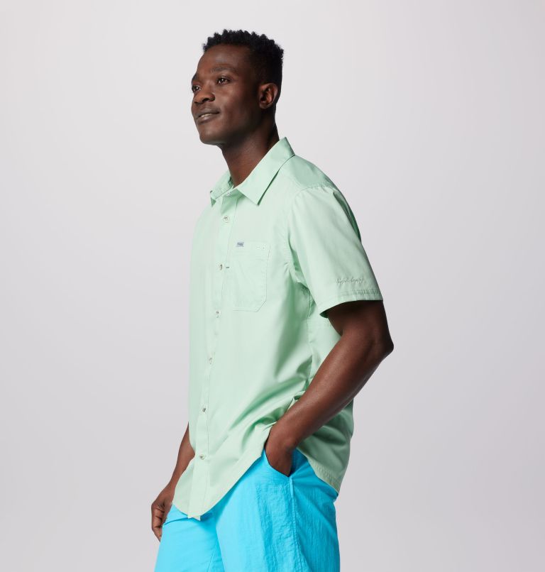 Men's PFG Slack Tide Camp Shirt, Color: New Mint, image 4