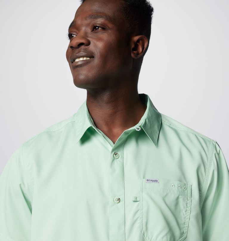 Thumbnail: Men's PFG Slack Tide Camp Shirt, Color: New Mint, image 5