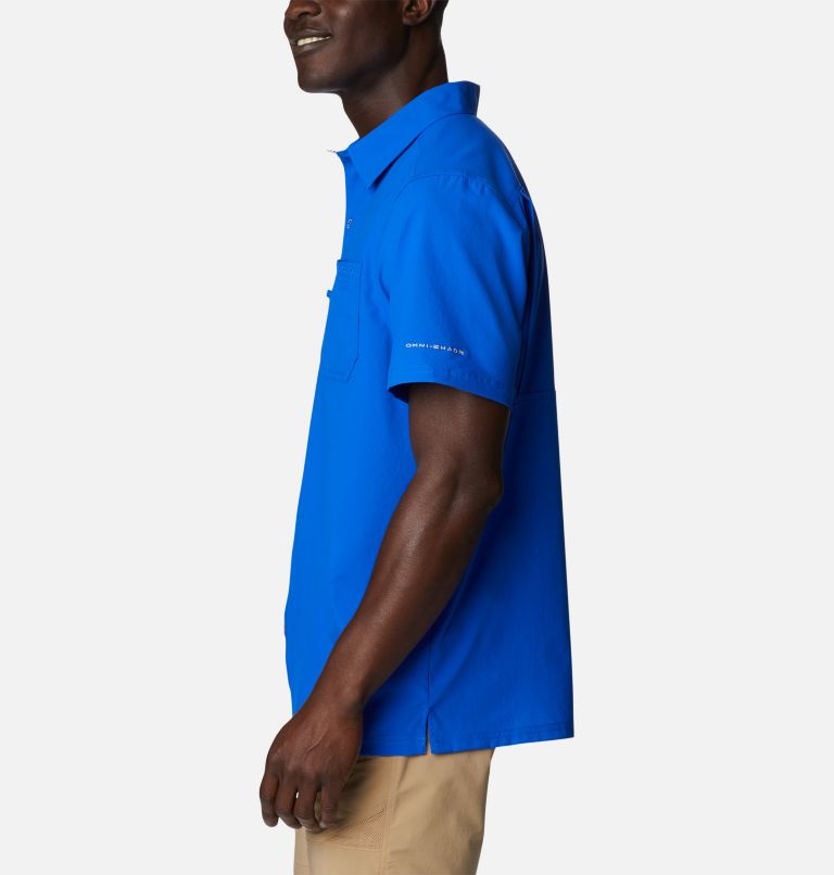 Men’s PFG Slack Tide Camp Shirt, Color: Blue Macaw