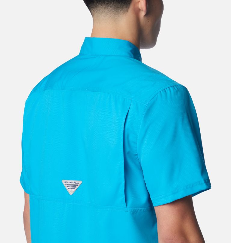 Thumbnail: Men's PFG Slack Tide Camp Shirt, Color: Ocean Blue, image 5