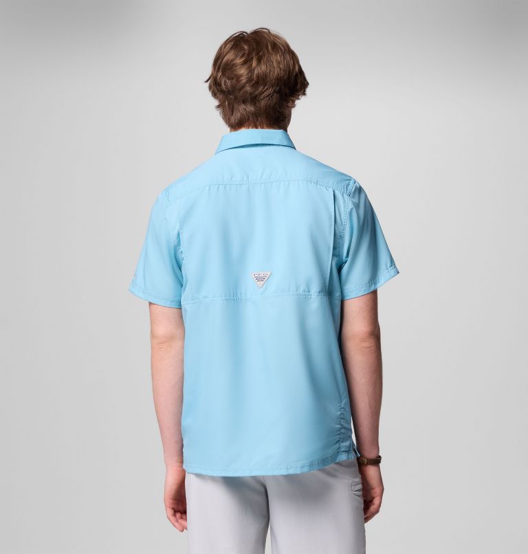 Men’s PFG Slack Tide Camp Shirt, Color: Vintage Blue, image 3