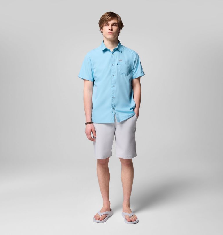 Men’s PFG Slack Tide Camp Shirt, Color: Vintage Blue, image 9