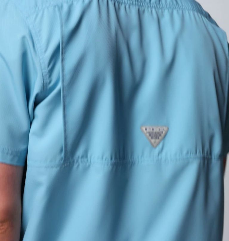 Men’s PFG Slack Tide Camp Shirt, Color: Vintage Blue