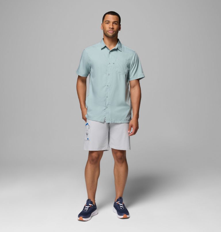 Men’s PFG Slack Tide Camp Shirt, Color: Crushed Blue, image 2