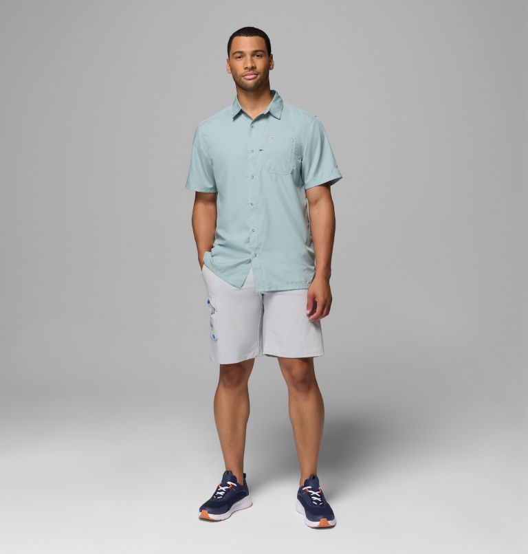 Men’s PFG Slack Tide Camp Shirt, Color: Crushed Blue, image 9