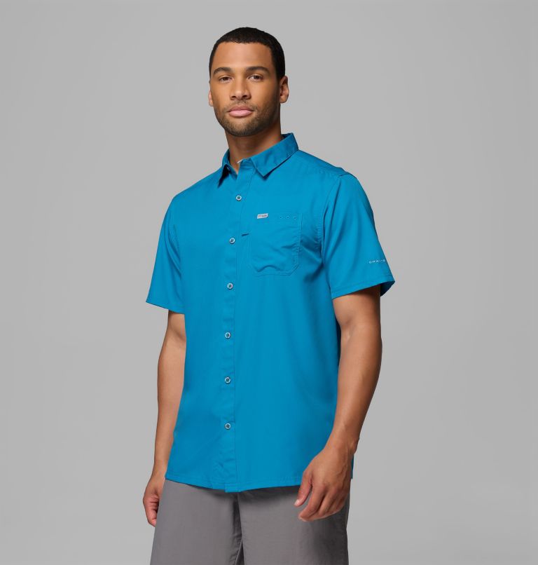 Men’s PFG Slack Tide Camp Shirt, Color: Blue Echo, image 4