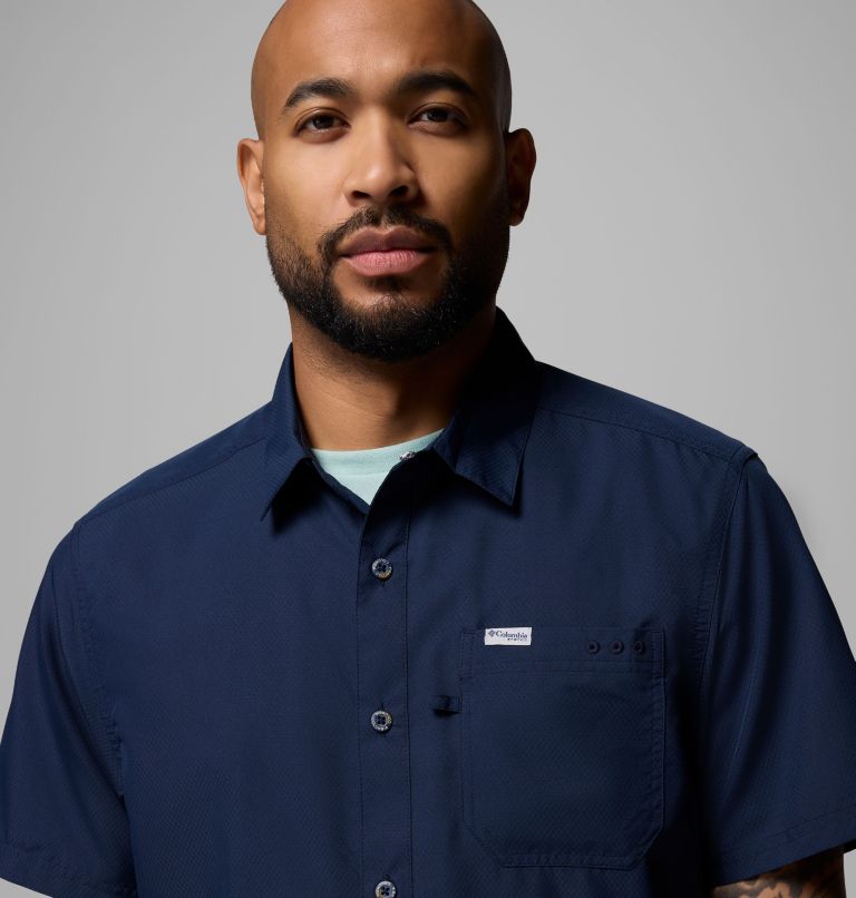 Men’s PFG Slack Tide Camp Shirt, Color: Collegiate Navy, image 5