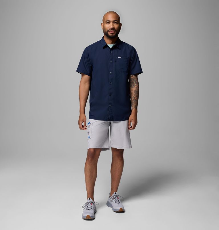 Men’s PFG Slack Tide Camp Shirt, Color: Collegiate Navy, image 2