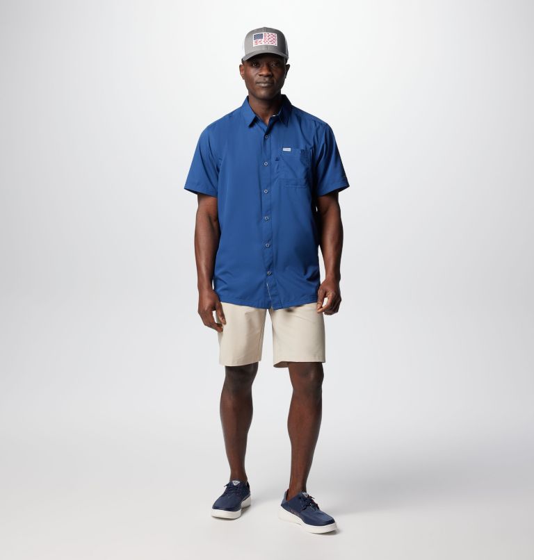 Men’s PFG Slack Tide Camp Shirt, Color: Carbon, image 3
