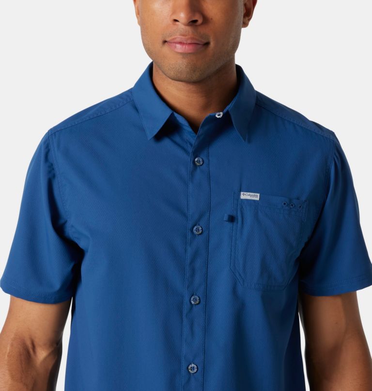 Thumbnail: Men's PFG Slack Tide Camp Shirt, Color: Carbon, image 4