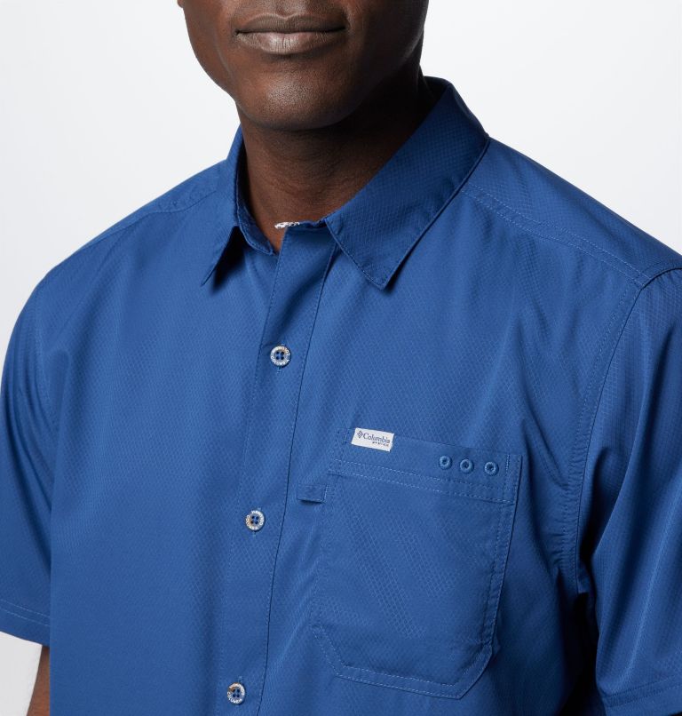 Men’s PFG Slack Tide Camp Shirt, Color: Carbon, image 8