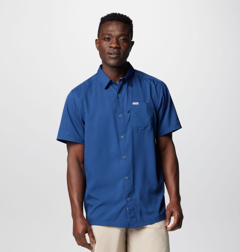 Men’s PFG Slack Tide Camp Shirt, Color: Carbon, image 1