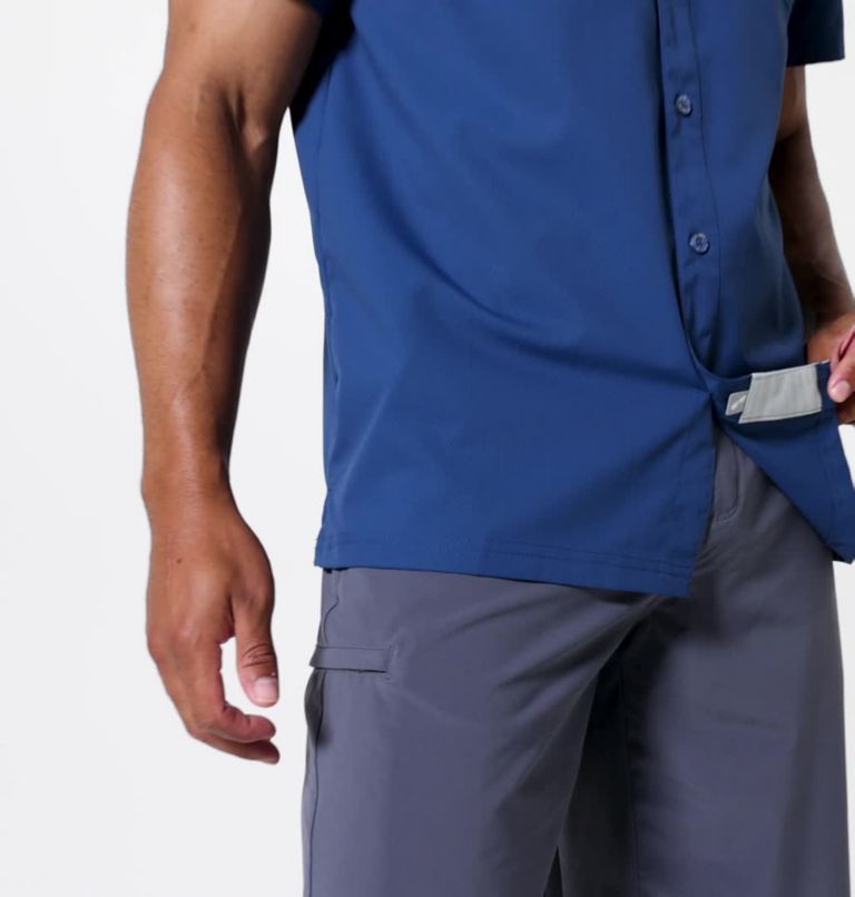 Men’s PFG Slack Tide Camp Shirt, Color: Carbon