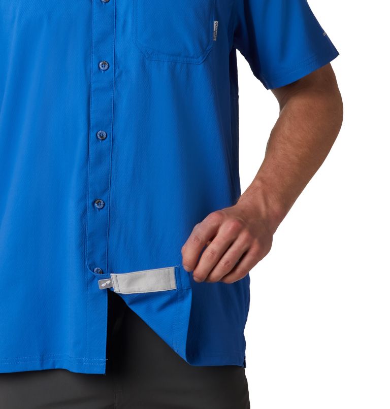 Thumbnail: Men's PFG Slack Tide Camp Shirt, Color: Vivid Blue, image 4